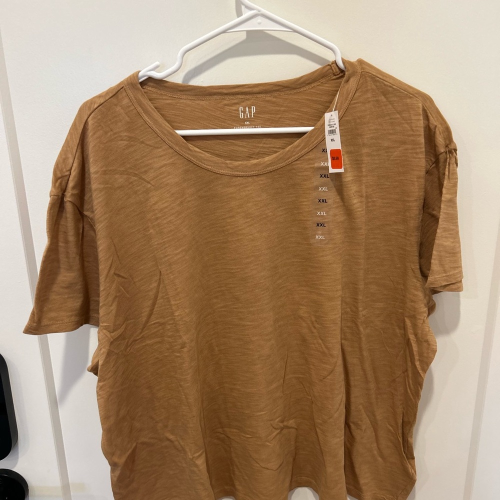GAP Women's Brown Short Sleeve Tee